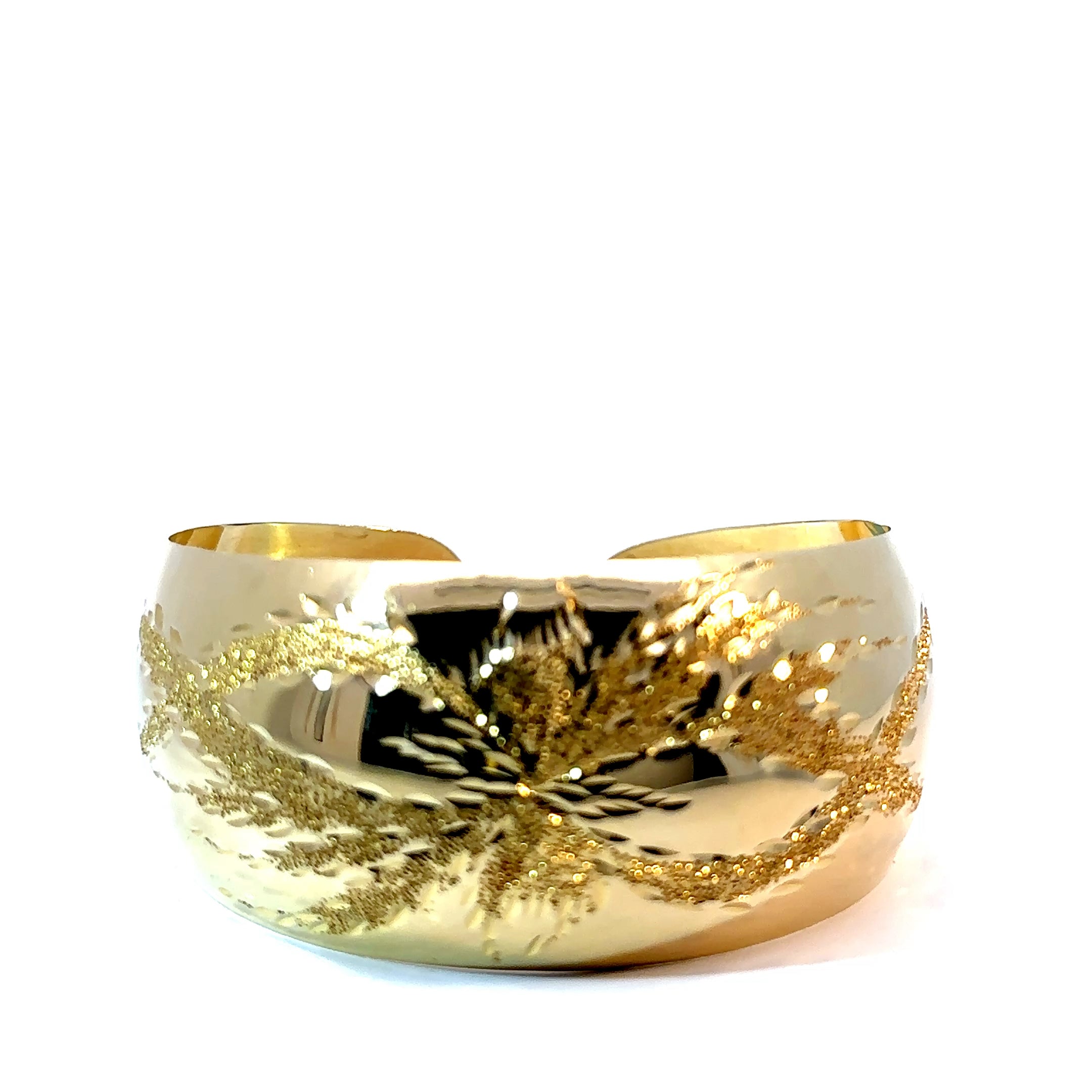14K Yellow Gold Cuff Estate Bracelet