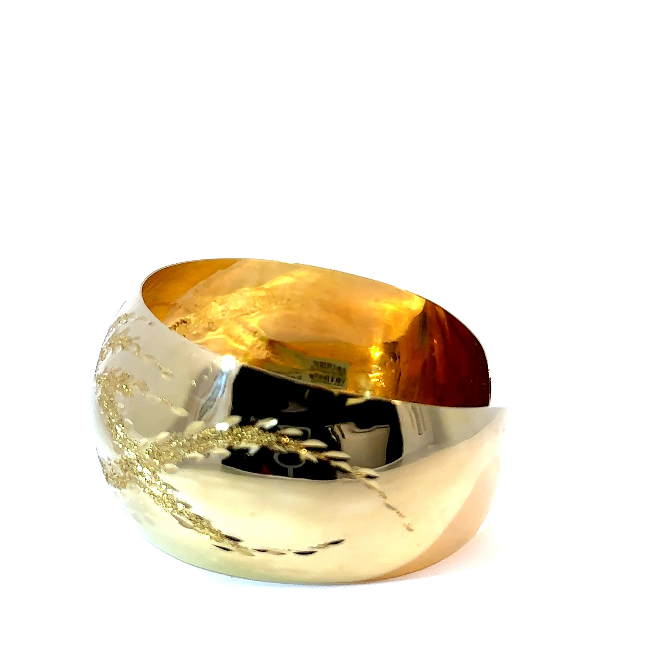 14K Yellow Gold Cuff Estate Bracelet