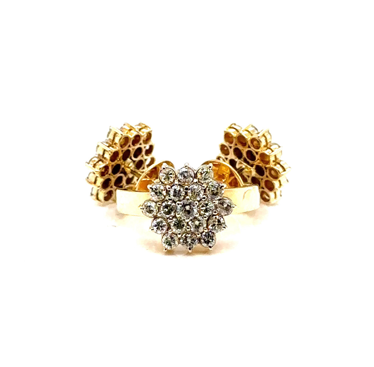 14KY Estate Diamond Cluster Fashion Ring & Earrings