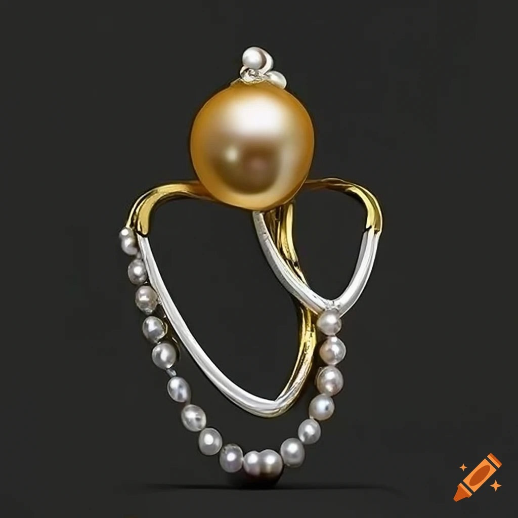 18K T/T A. I. Pearls Dangle Fashion Earrings