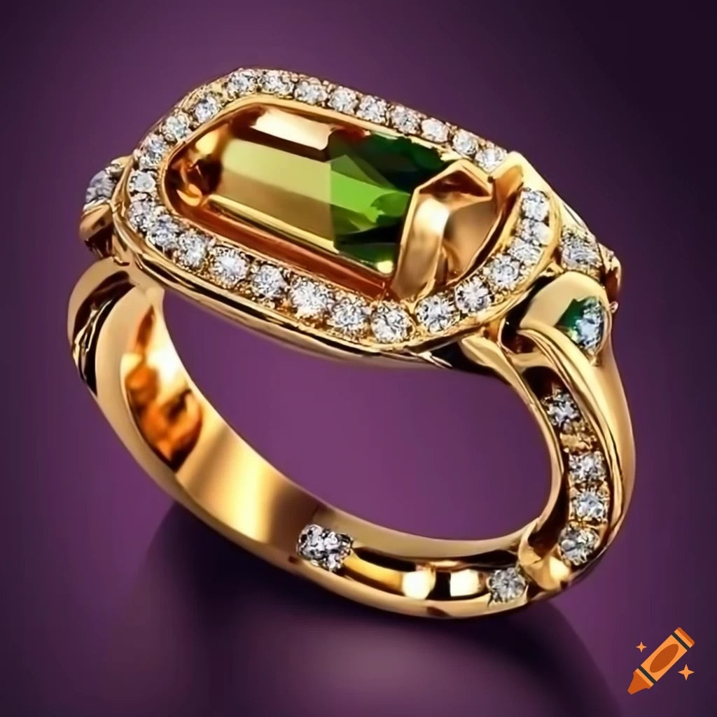 18KY A.I. Bicolor Tourmaline & Diamond Fashion Ring