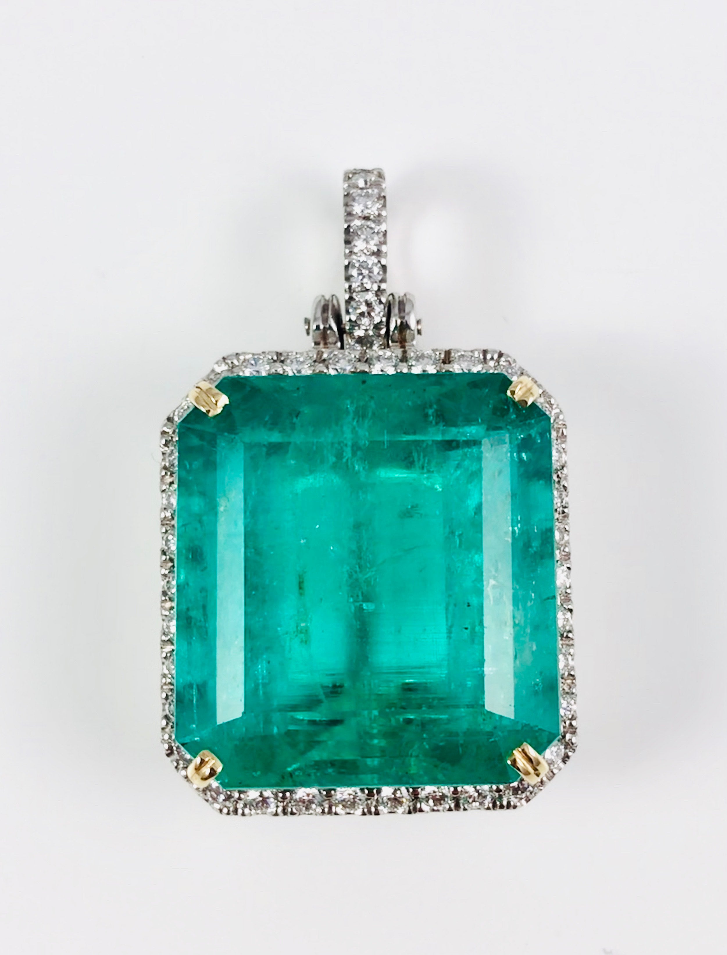 Columbian Emerald and Diamond Pendant