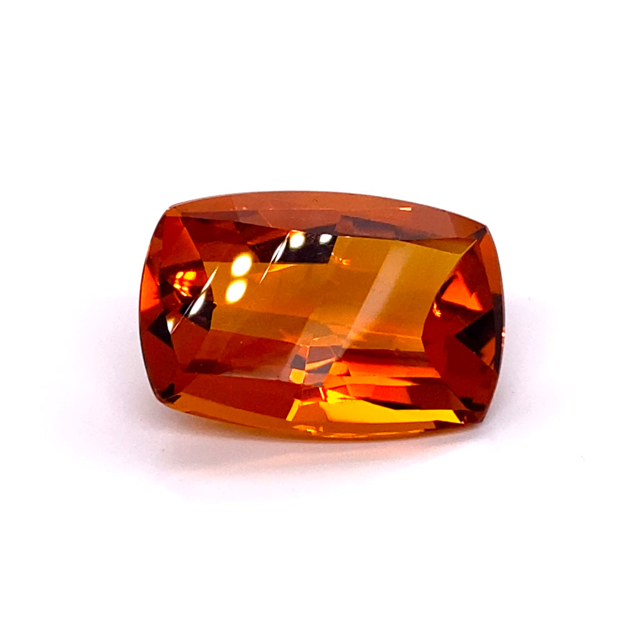 Citrine - Fantasy Cushion Cut Deep Orange Gemstone