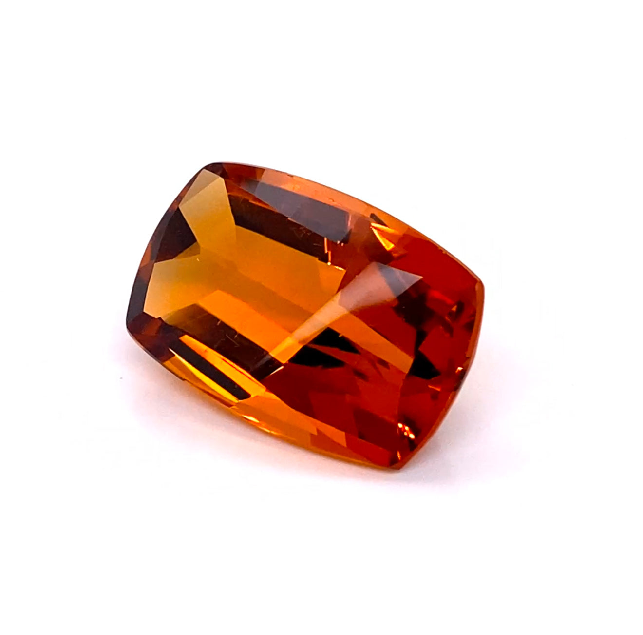 Citrine - Fantasy Cushion Cut Deep Orange Gemstone