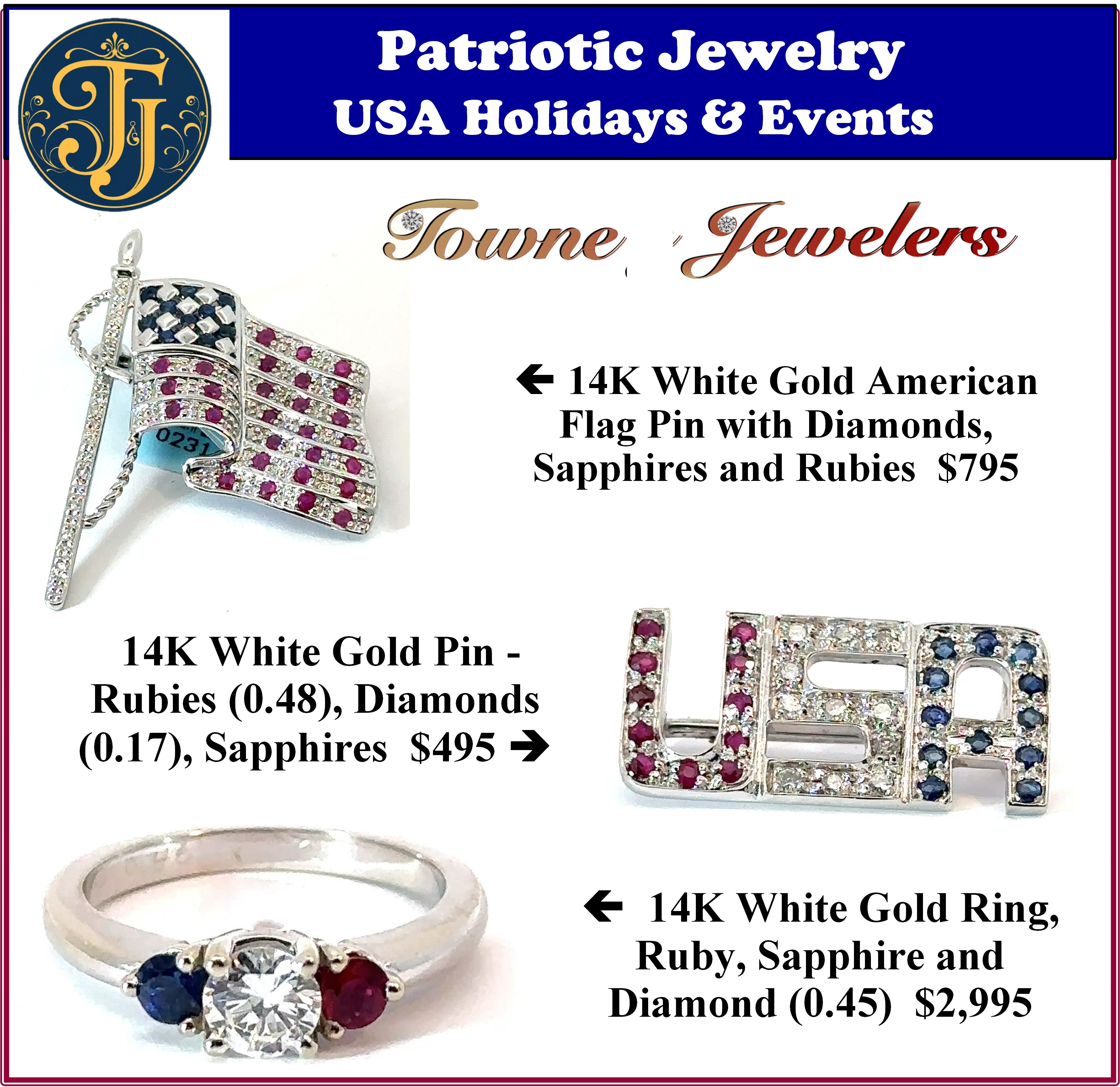 Sample Patriotic Jewelry