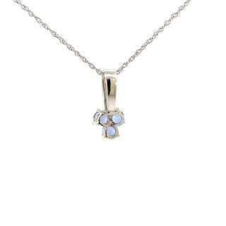 14kwg 3 Tanzanite and Diamond Pendant
