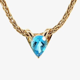 Elegant Swiss Blue Topaz Fashion Pendant & Necklace