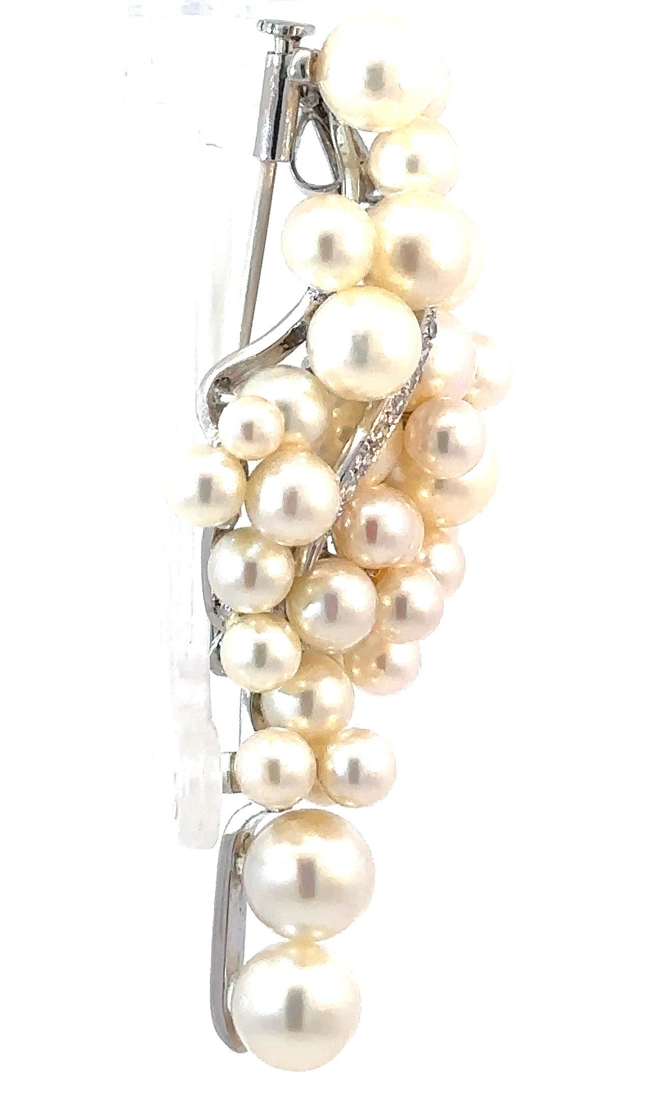 14KW Mikimoto Pearl and Diamond Fashion Brooch/Pendant