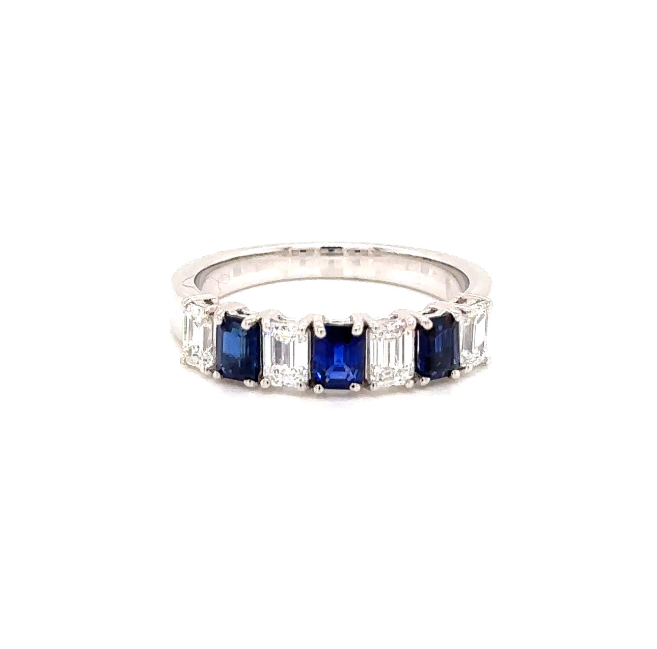 18KW Custom Sapphire & Diamond Fashion Ring