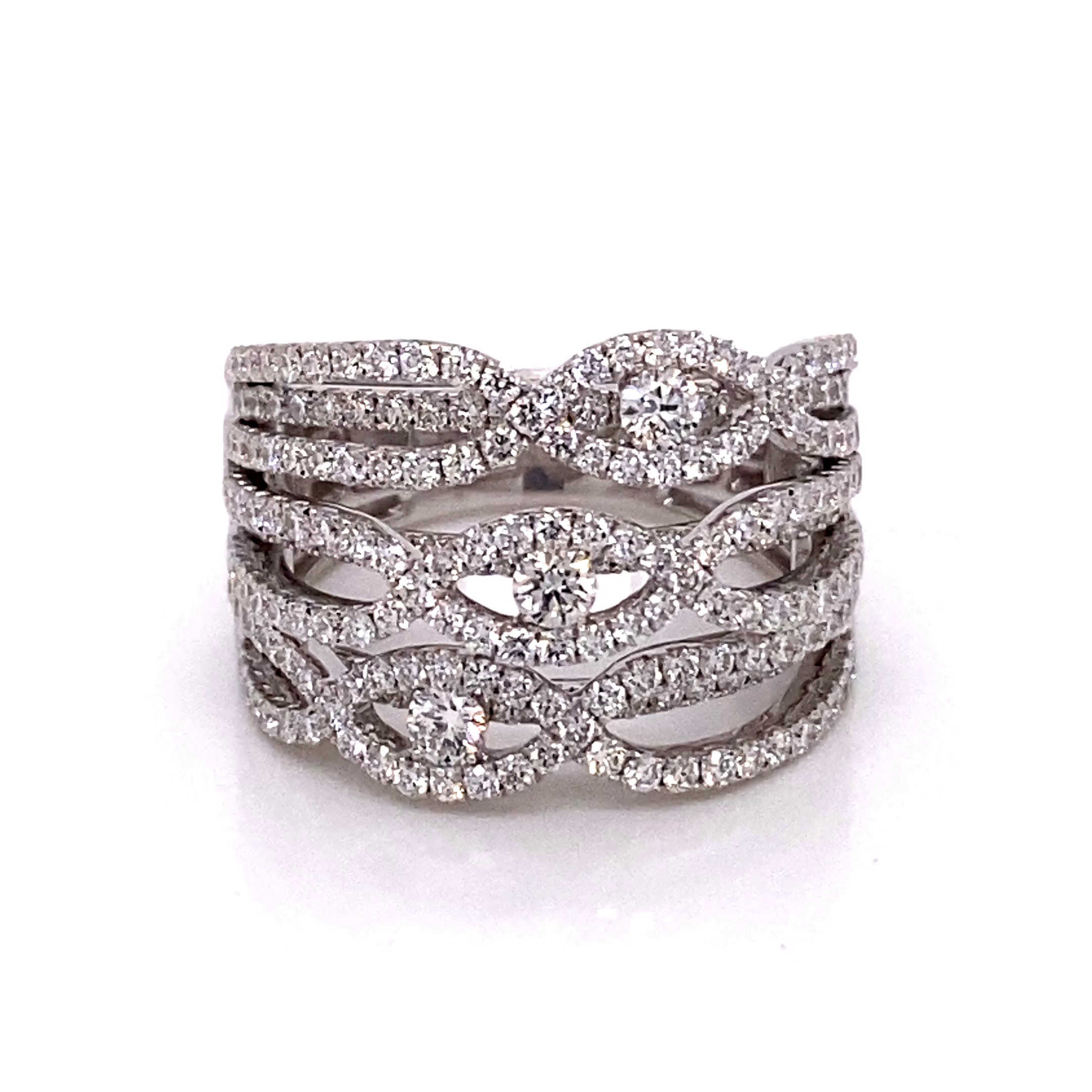 Towne Jewelers & Elma Gill 18KW 2.00ct Diamond Fashion Ring