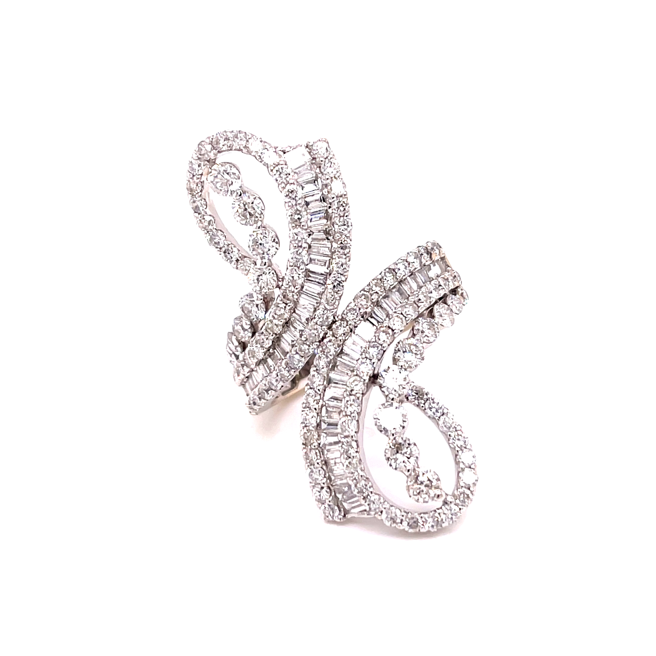 18KW Custom Ornate Diamond Fashion Ring