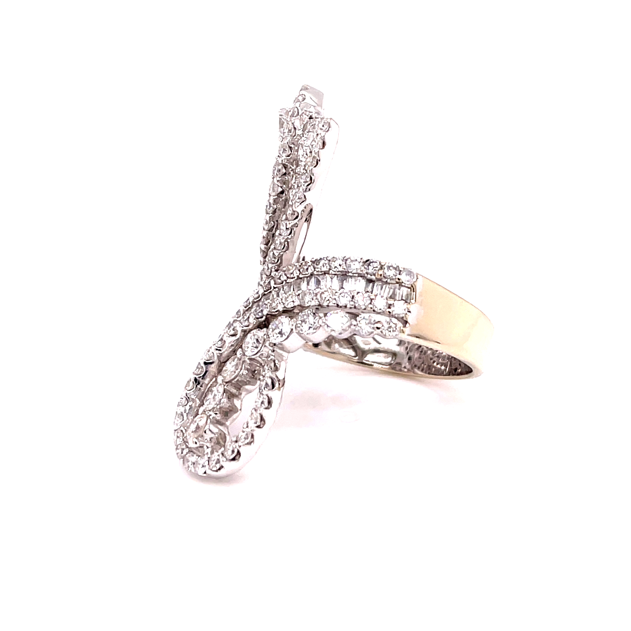 18KW Custom Ornate Diamond Fashion Ring