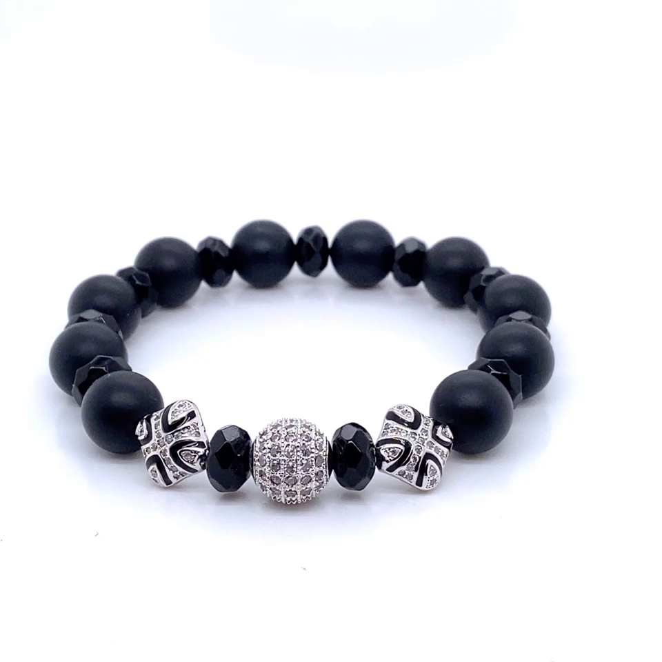 TJS & SK Designs Black Onyx Fashion Bracelet