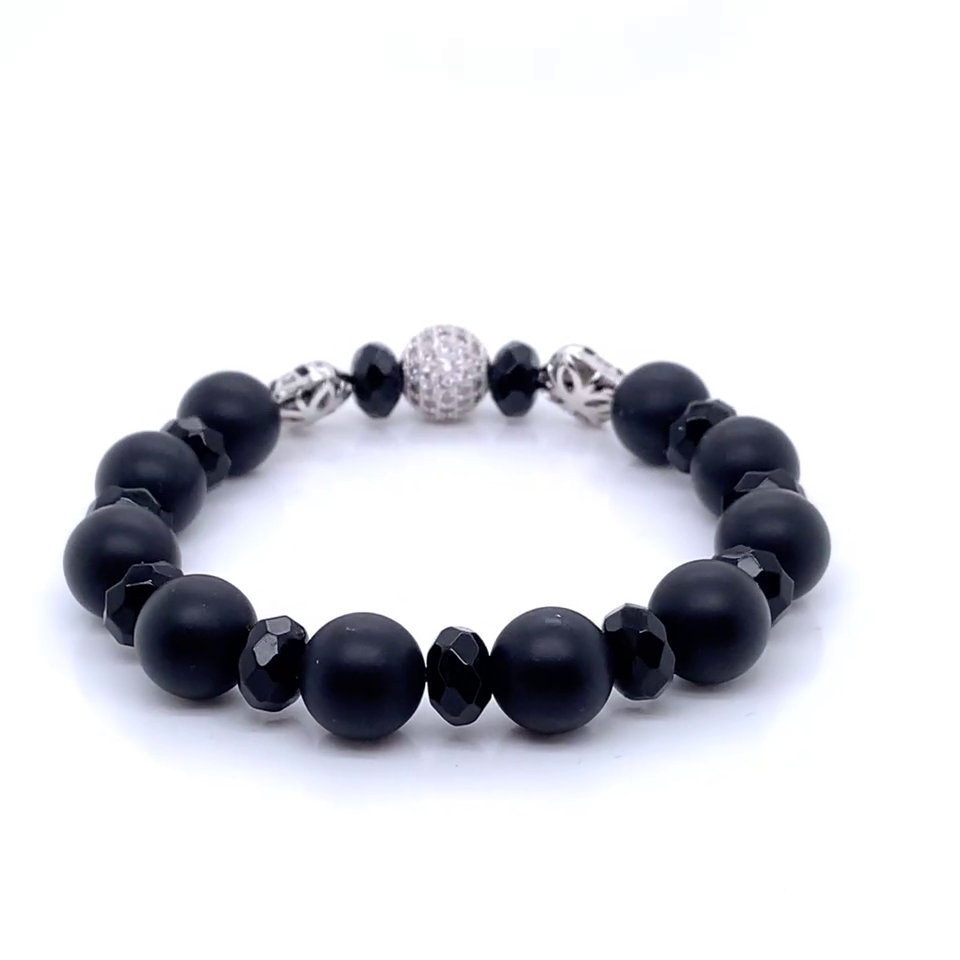 TJS & SK Designs Black Onyx Fashion Bracelet