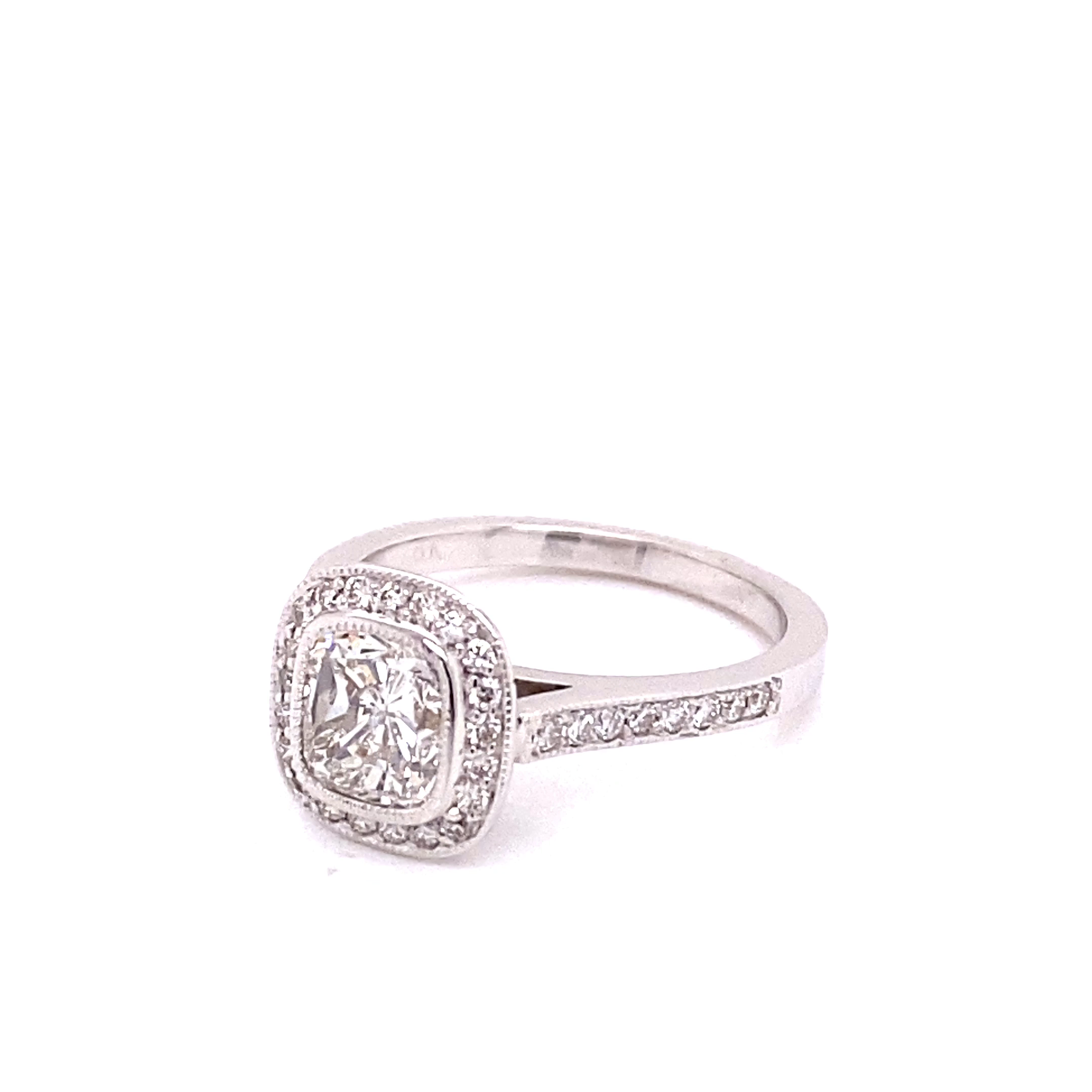 18KW Custom Diamond Engagement Ring
