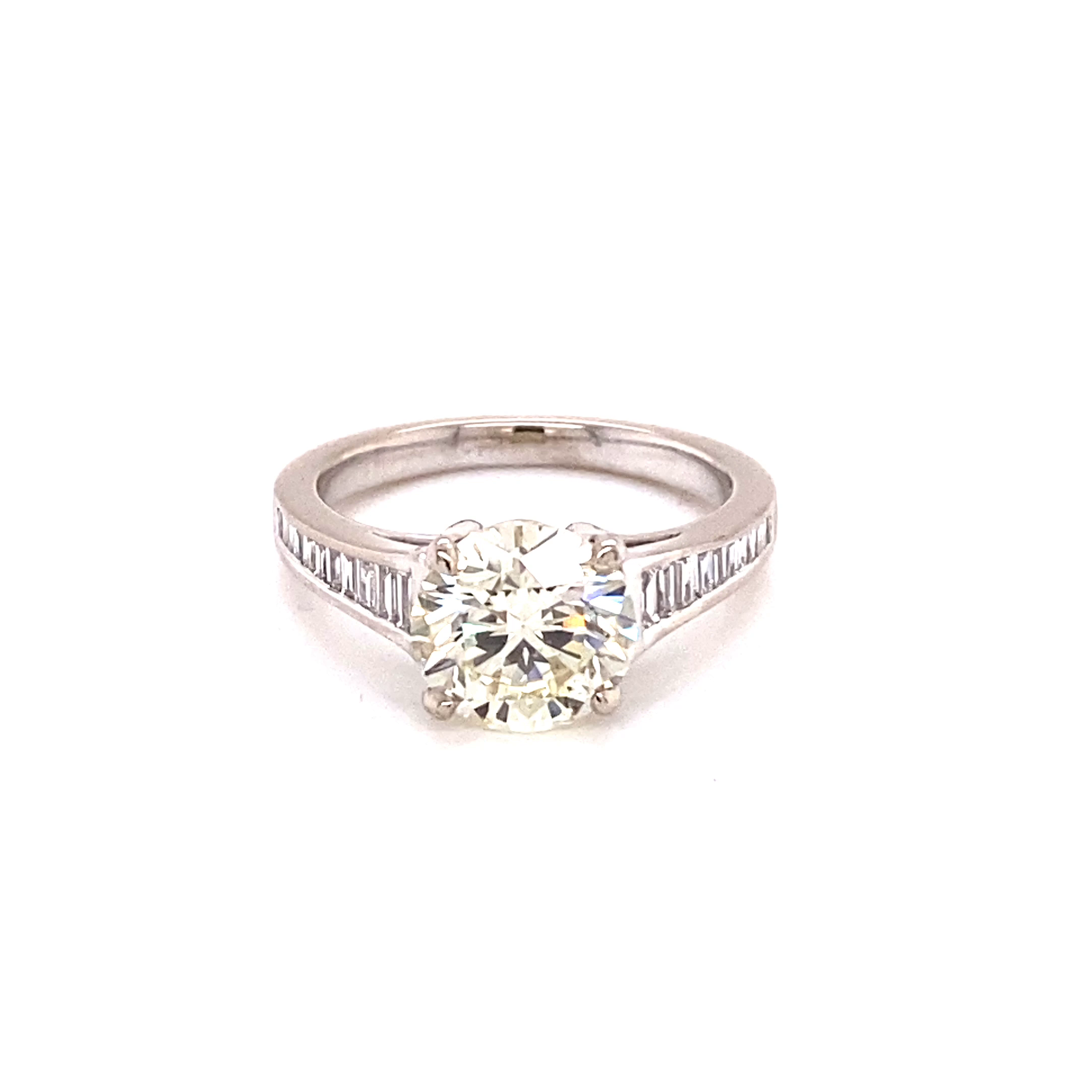 Platinum Custom 2.30ct Diamond Engagement Ring