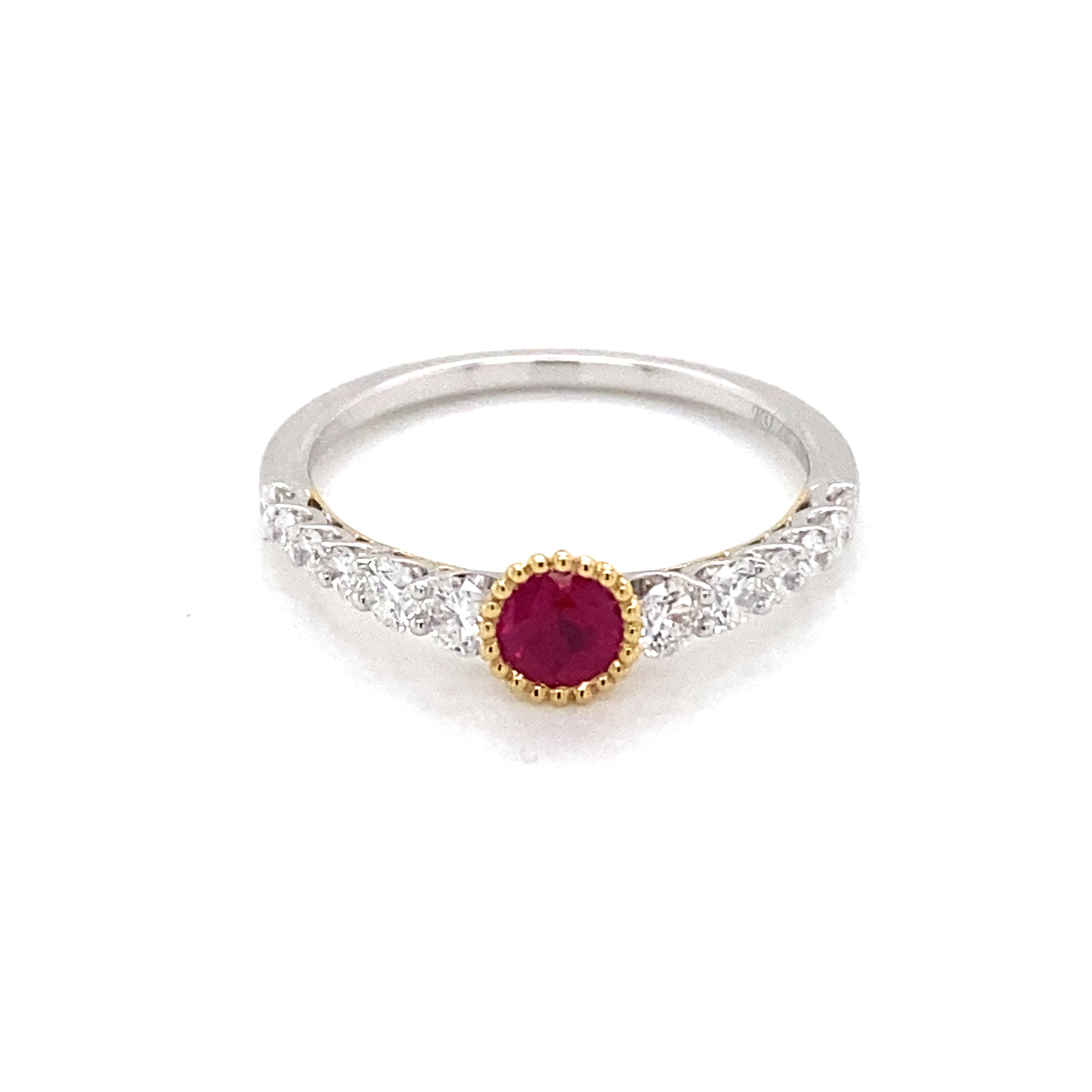 18KT/T Ruby and Diamond Fashion Ring