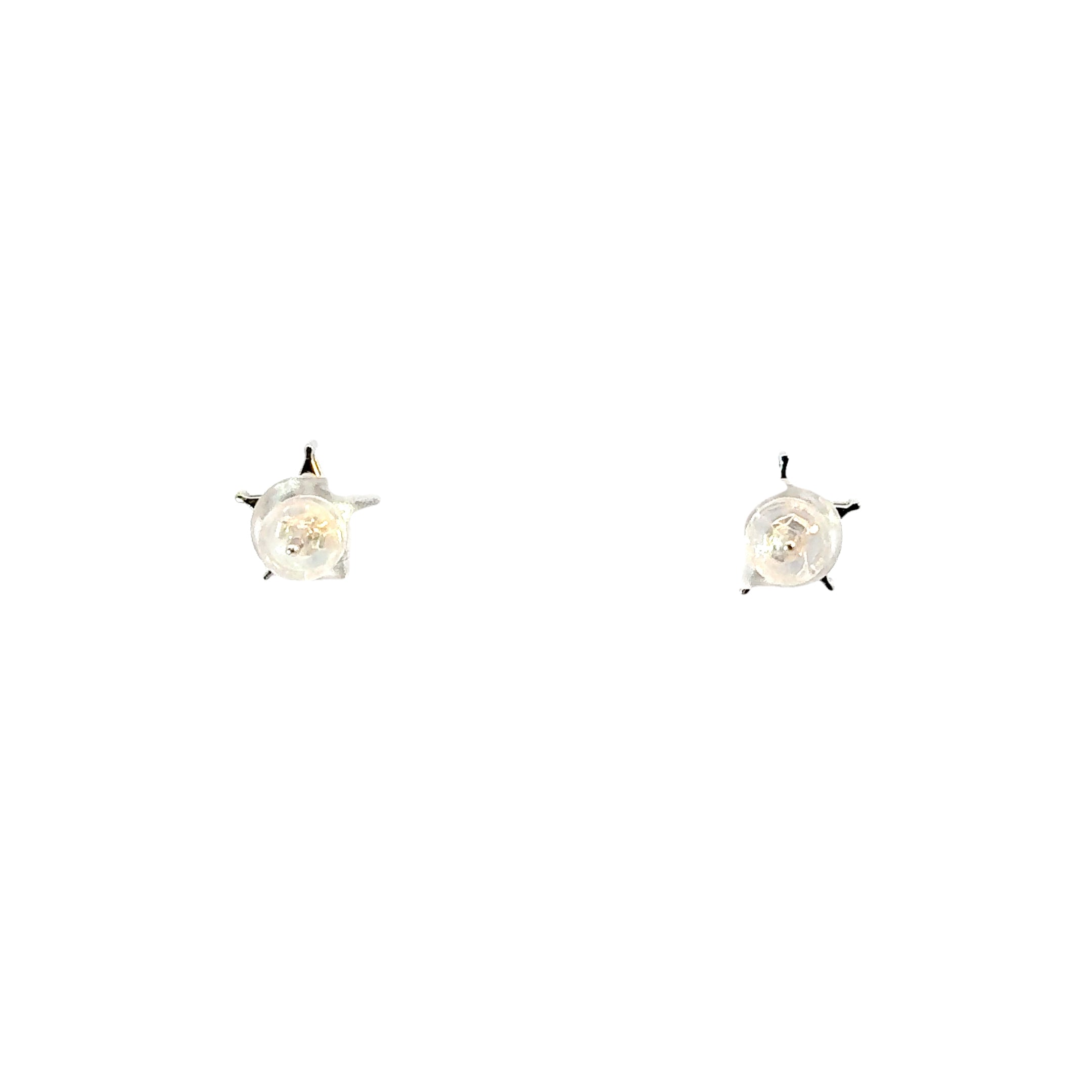 18KW Custom Invisible Set Diamond Star Fashion Earrings