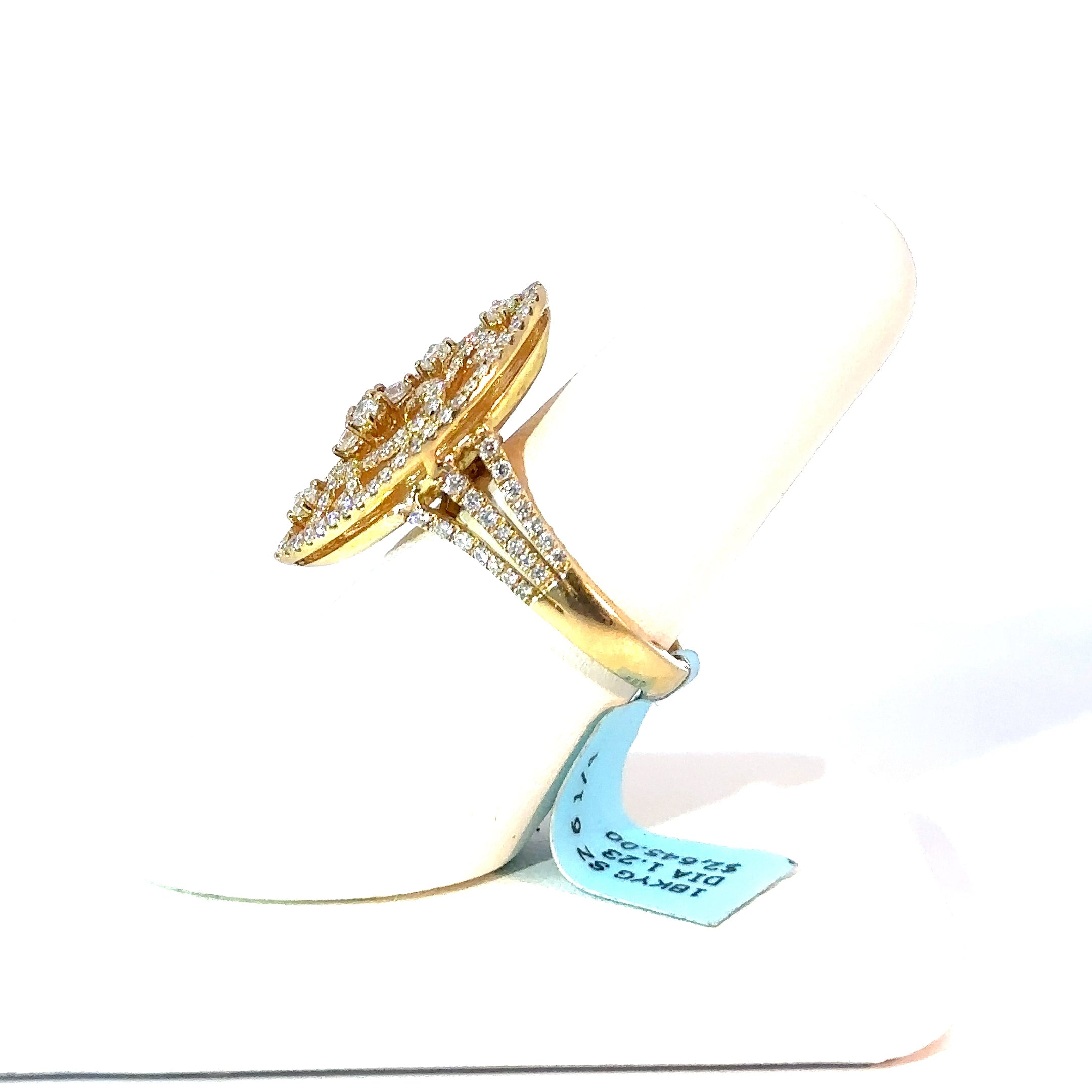 18K Yellow Gold Diamond New Ring