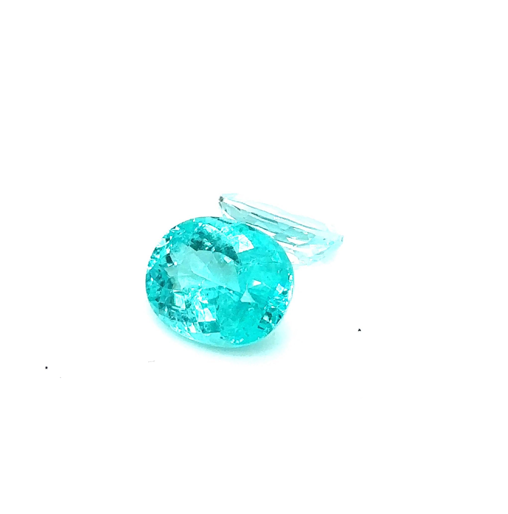 Paraiba Tourmaline - Loose Natural Oval Mediterranean Blue/Green