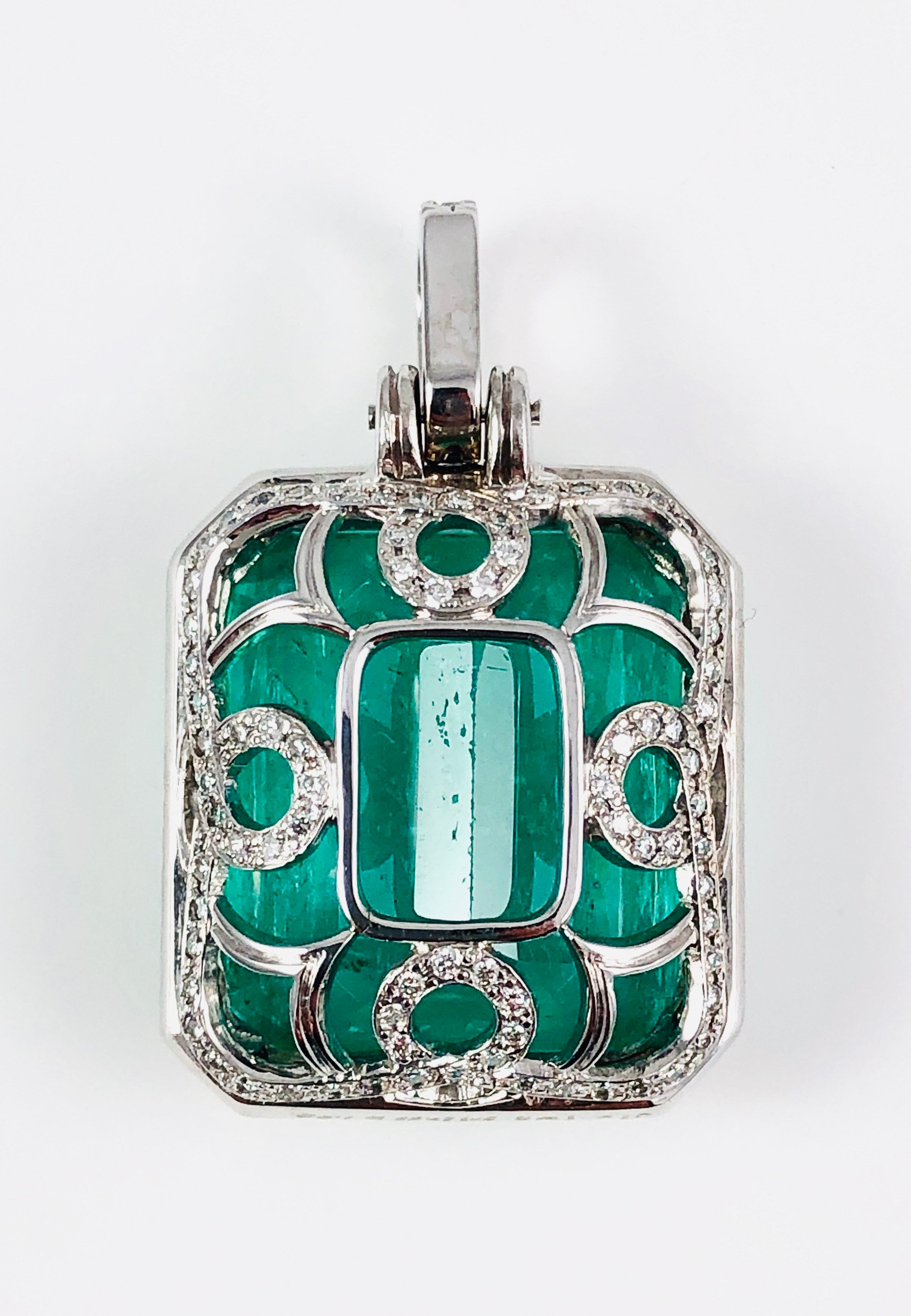 Columbian Emerald and Diamond Pendant