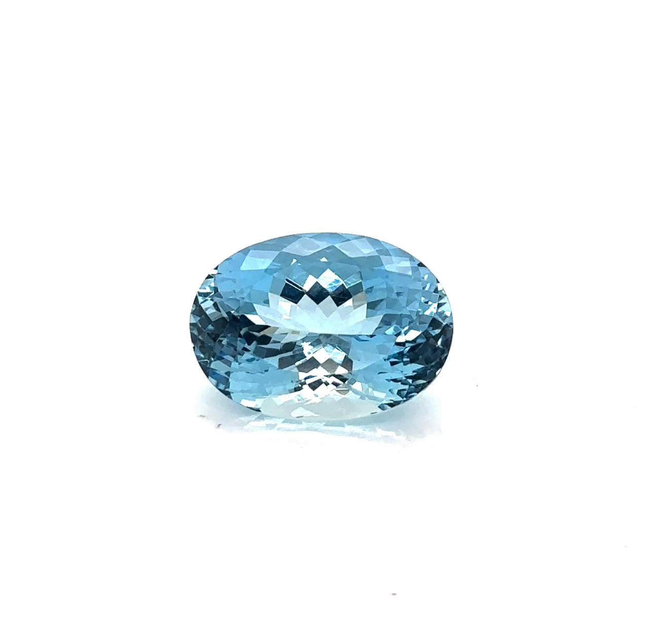 Aquamarine - Natural Fantasy Oval Cut (Caribbean Blue)