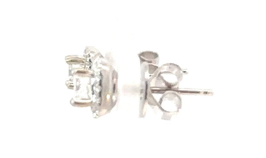 18K White Gold, Lab Diamond Earrings