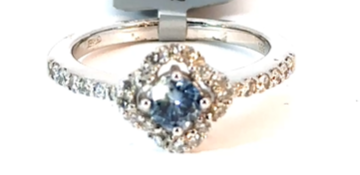 (Lab) Blue Lab Diamond Ring (4sides)