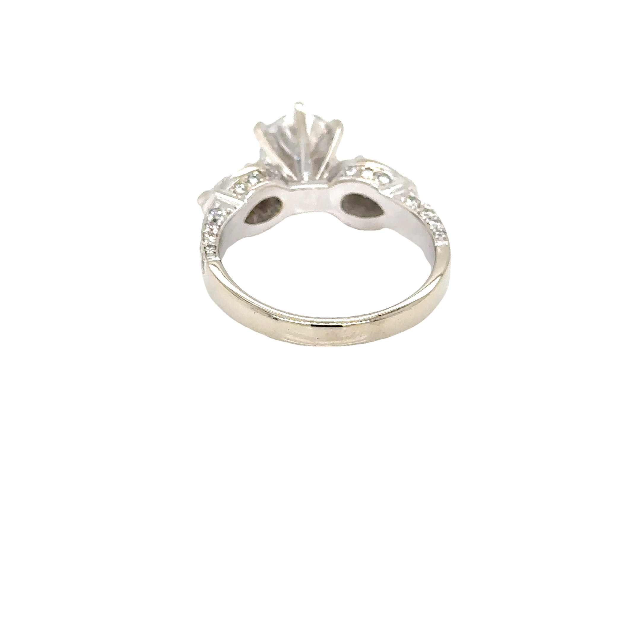 18KW Round & Pear Shape Modern Fashion Ring