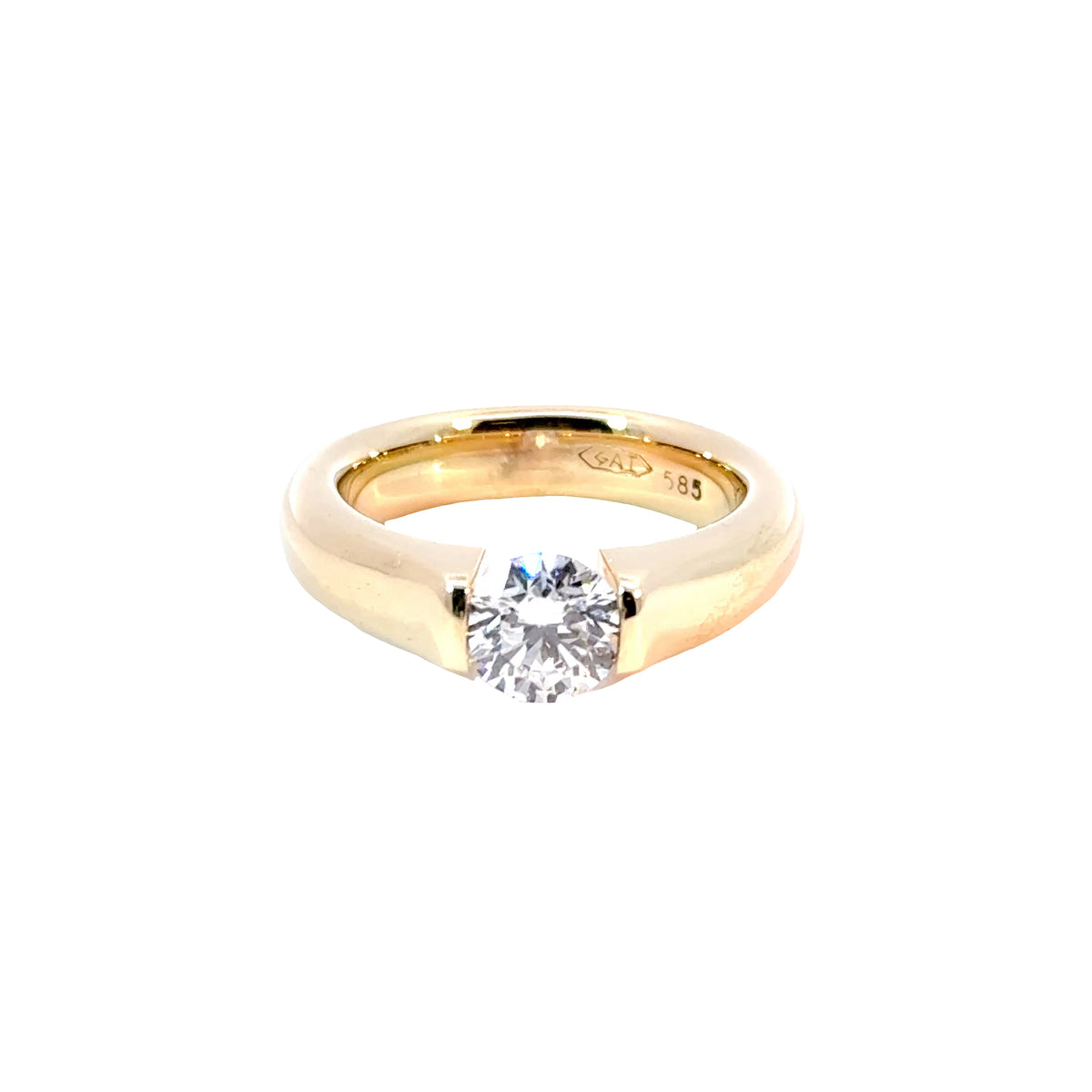 14KY Custom Tension Set LG Diamond Ring