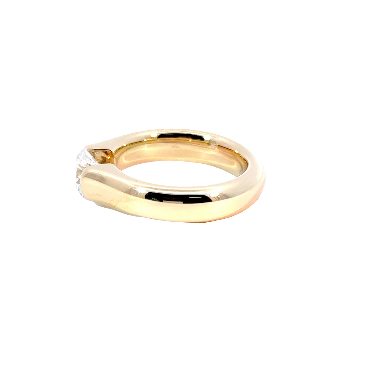 14KY Custom Tension Set LG Diamond Ring
