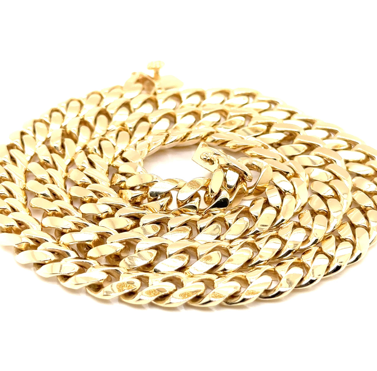 14KY Solid Curb Link Fashion Necklace
