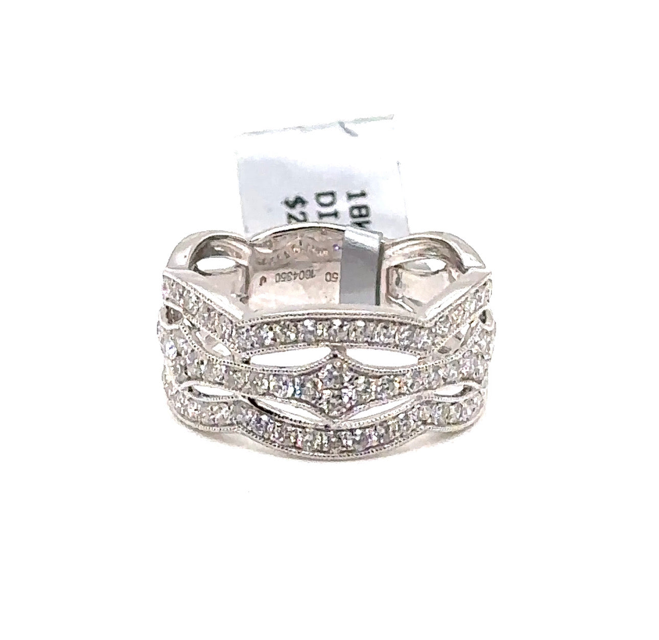 18KW Diamond Combined Stackable Fashion Ring