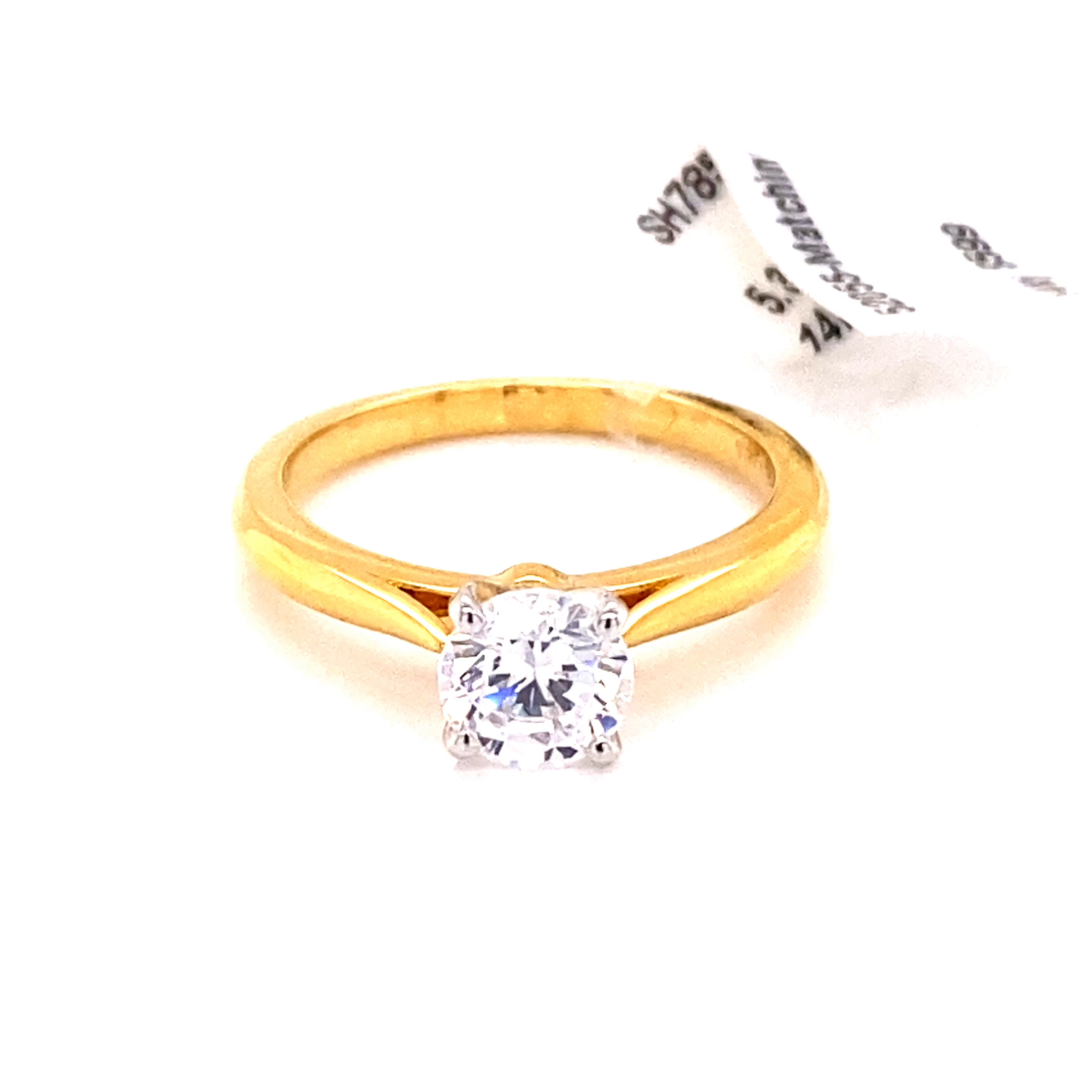 14K Gold Round Diamond Solitaire Ring (Piece by Piece™)