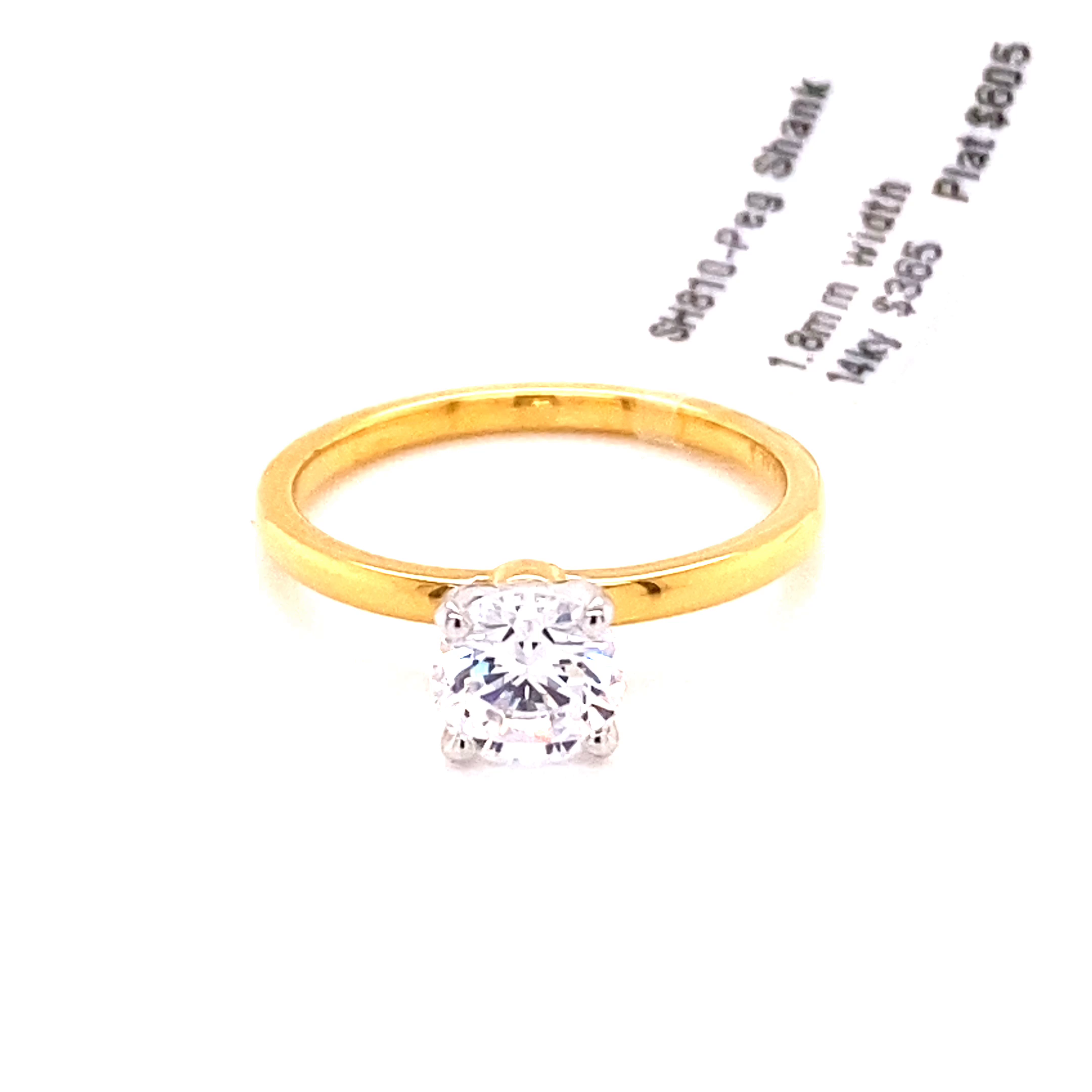 14K Gold Round Diamond Thin Solitaire Ring (Piece by Piece™)